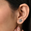 Silver Bianca Solitaire Stud Earrings