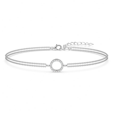 Silver Silvia Double Chain Bracelet