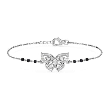 Silver Zoha Butterfly Mangalsutra Bracelet