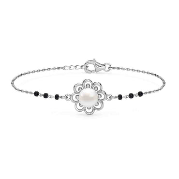 Silver  Pearl Mangalsutra Bracelet