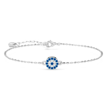 Silver Verona Evil Eye Bracelet