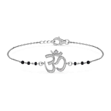 Silver Ekisha Om Mangalsutra Bracelet