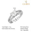 CLARA Pure 925 Sterling Silver Proposal Finger Ring with Adjustable Band 