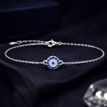 Silver Verona Evil Eye Bracelet