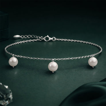 Silver Bianca Pearl Bracelet