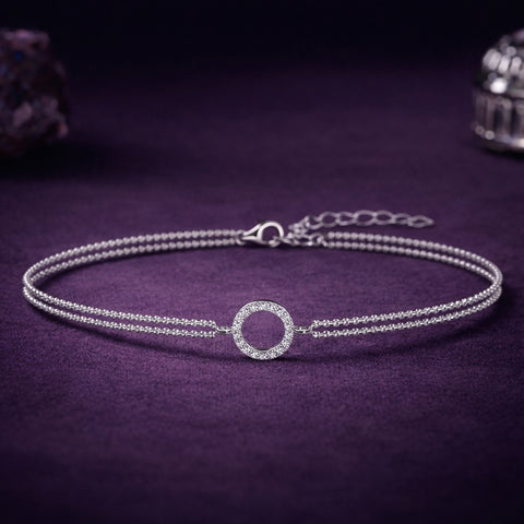 Silver Silvia Double Chain Bracelet