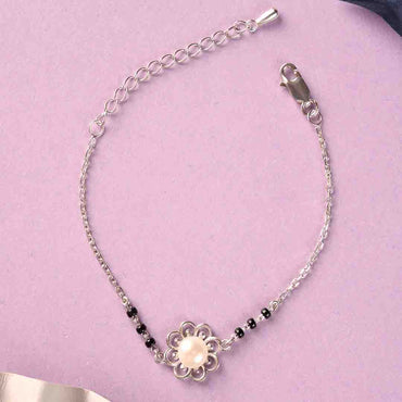 Silver  Pearl Mangalsutra Bracelet