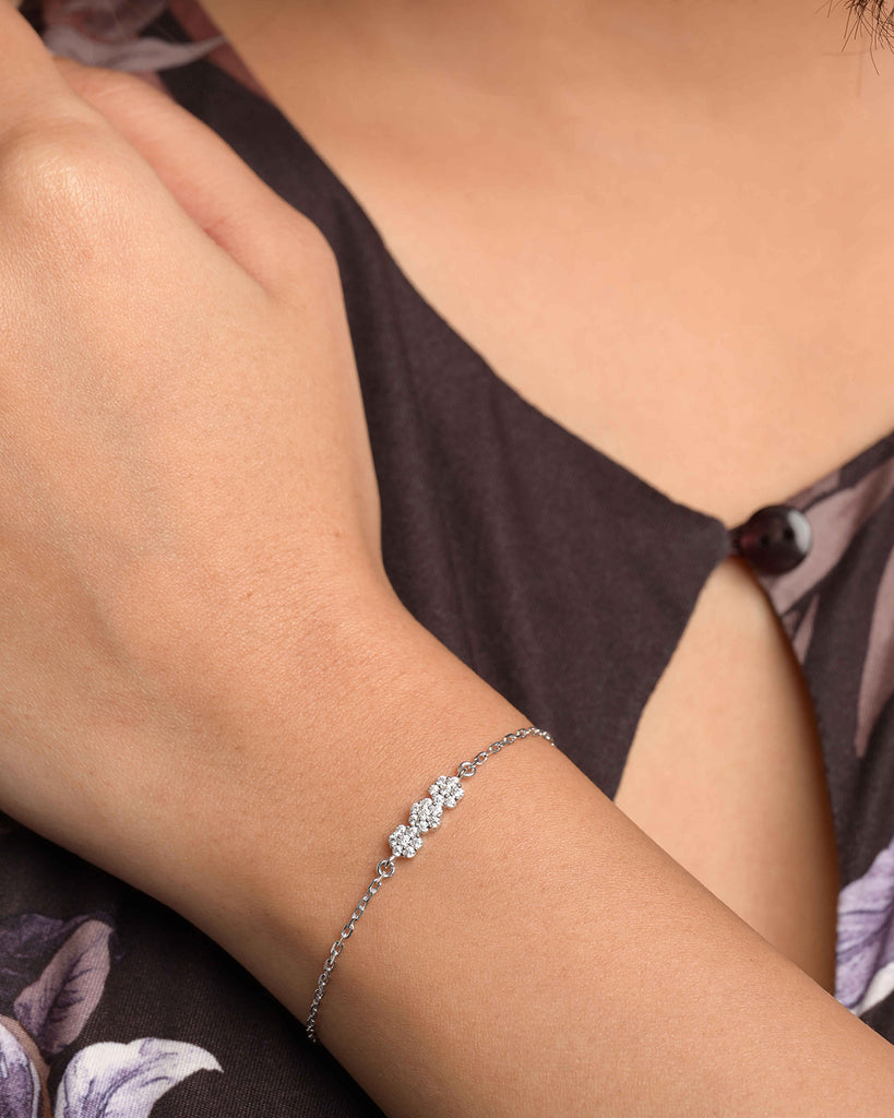 Silver Flower Bracelet