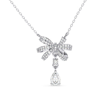 Silver Bow Knot Pendant Chain
