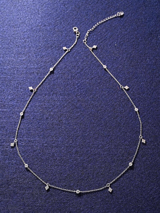 CLARA 925 Sterling Silver Minimal Daily wear Charm Minimal Necklace Chain 