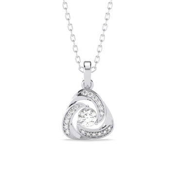 Silver Bianca Solitaire Pendant Chain