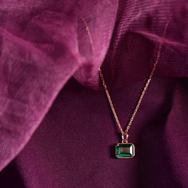 CLARA 925 Sterling Silver Celia Pendant Chain Necklace 