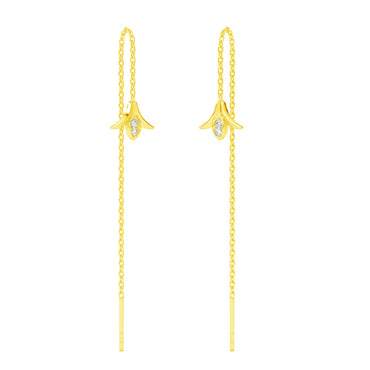 Silver Erica Sui Dhaga Threader Earrings