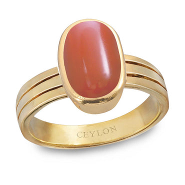 Buy-Ceylon-Gems-Italian-Coral-Moonga-8.3cts-Stunning-Panchdhatu-Ring