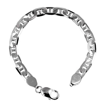 CLARA Anti-Tarnish 92.5 Sterling Silver Bracelet 8 inch 18 gm Gift for Men & Boys