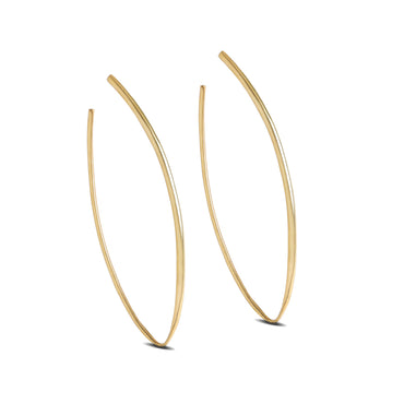 CLARA 925 Sterling Silver Kira Hoop Earring Gold Plated Gift for Women & Girls
