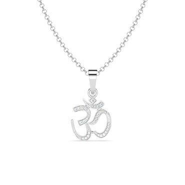 Silver Shine Om Men Pendant Necklace with Chain or without Chain