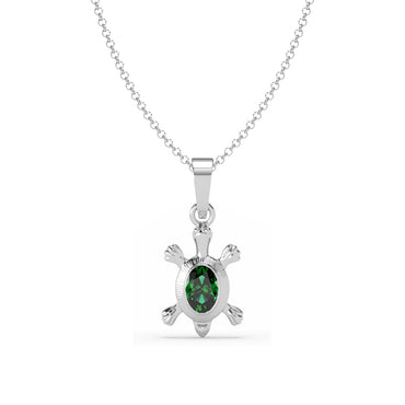 Silver Good Luck Tortoise Turtle Men Pendant Necklace with Chain or without Chain