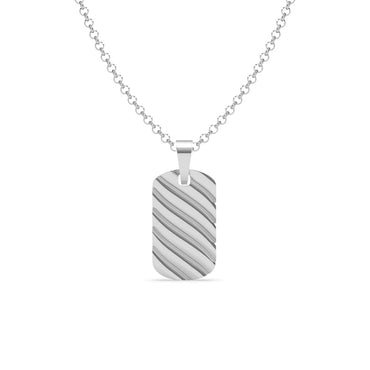 Silver Wave Men Pendant Necklace with Chain or without Chain