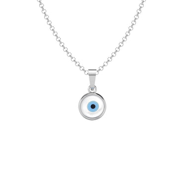 Silver Evil Eye Men Pendant Necklace with Chain or without Chain