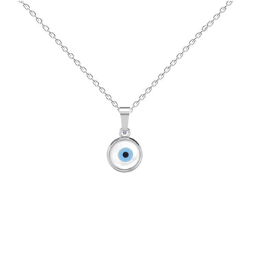 Silver Evil Eye Pendant Chain