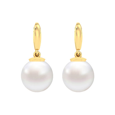 Clara 92.5 Sterling Silver Gold Plated Pearl Earrings Gift for Women and Girls