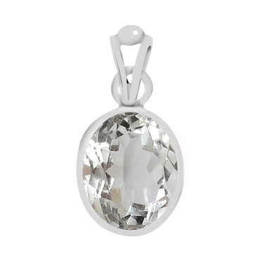 Certified Crystal (Isphetic) Silver Pendant 3.9cts or 4.25ratti