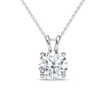 Silver Carla Solitaire Pendant Chain