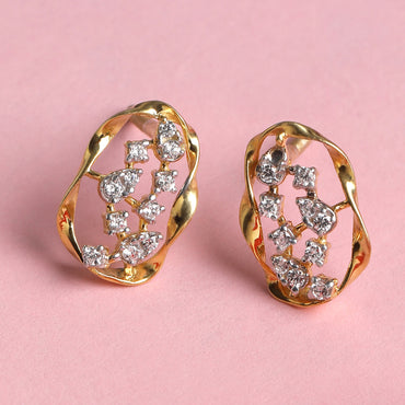 CLARA 925 Sterling Silver Petra Earrings with Screw Back 