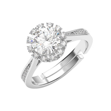 Silver Irina Stylish Solitaire Ring