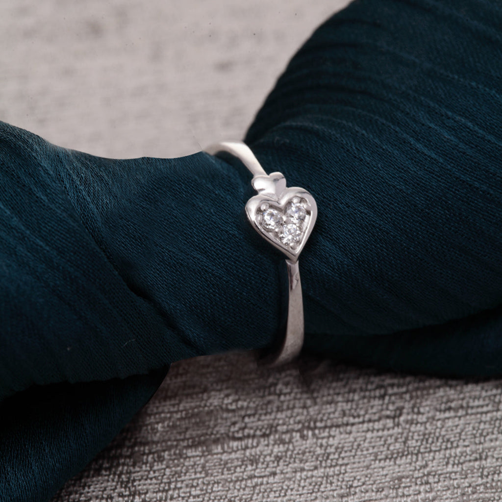 CLARA Pure 925 Sterling Silver Spade Adjustable Ring Gift for Women and Girls