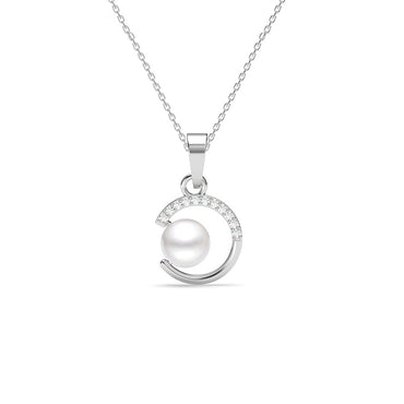 Silver Zola Real Pearl Pendant Chain