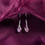 CLARA 925 Sterling Silver Pink Solitaire Earrings 
