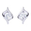 Silver Mia Solitaire Earrings