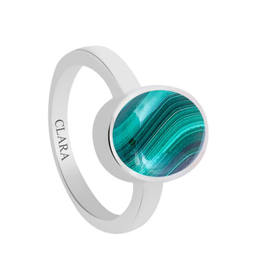 Certified Malachite (Daana Firang) 9.3cts or 10.25ratti Elegant  Silver Ring