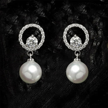 Silver Pearl Earrings