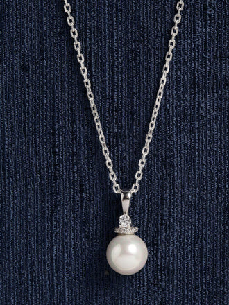 Silver Classic Pearl Pendant