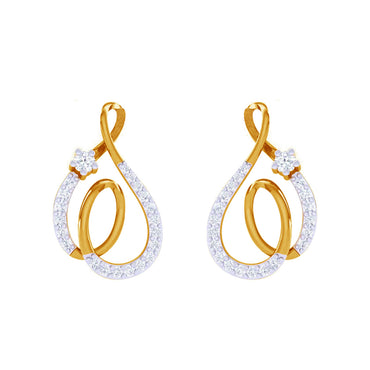 CLARA 925 Sterling Silver Flavia Earrings with Screw Back 