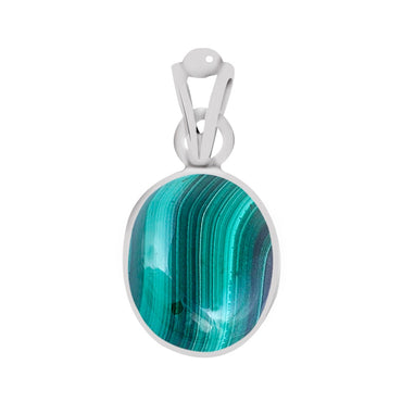 Certified Malachite (Dana Firang) Silver Pendant 9.3cts or 10.25ratti