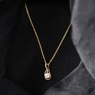 Silver Ceci Solitaire Pendant Chain 