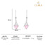 Silver Pink Solitaire Earrings