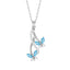 Silver Butterfly Pendant Chain Necklace