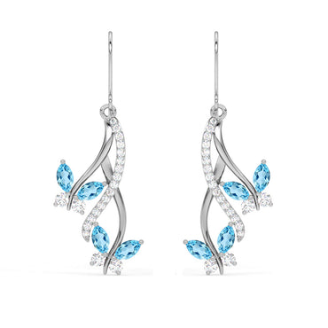 CLARA 925 Sterling Silver Butterfly Earrings 