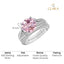 Silver Tove Pink Solitaire Wedding Ring