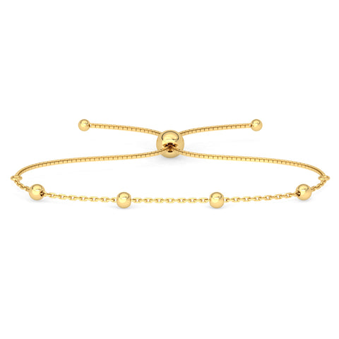 Silver Golden Ball Chain Bracelet