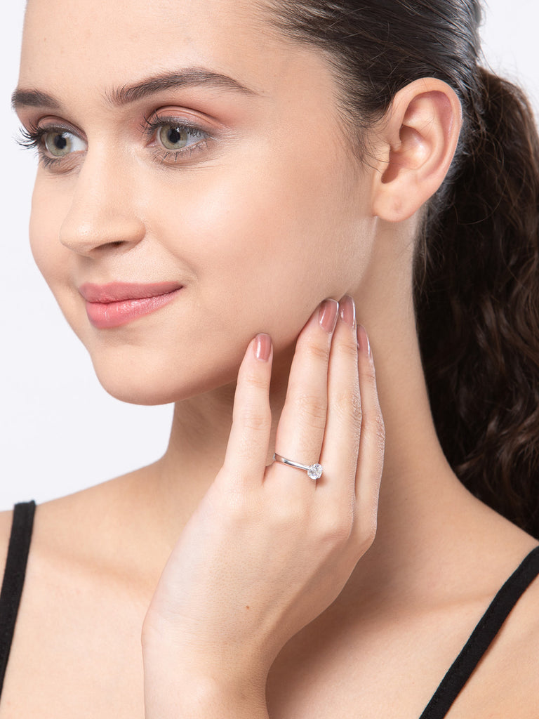 CLARA Pure 925 Sterling Silver Luca Adjustable Ring Gift for Women and Girls