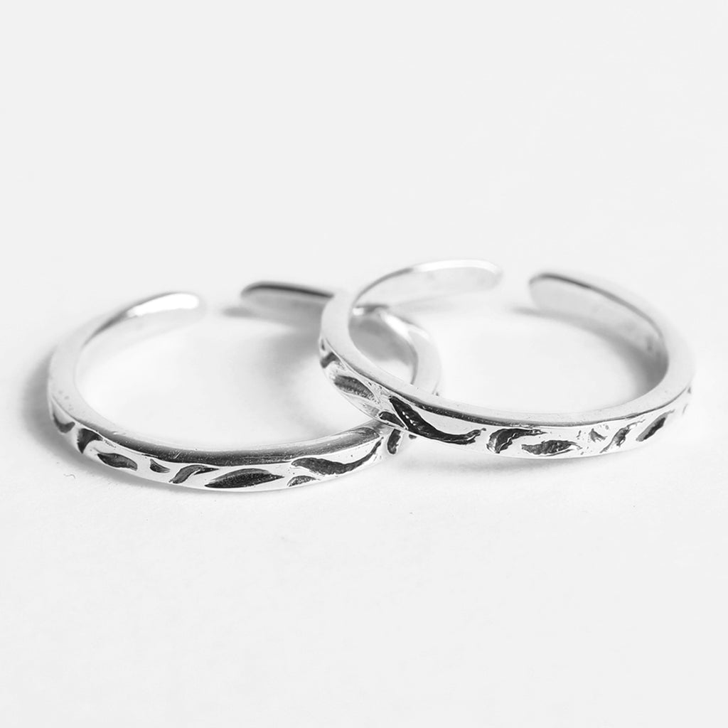 CLARA 925 Sterling Silver Mila Toe Rings Pair 