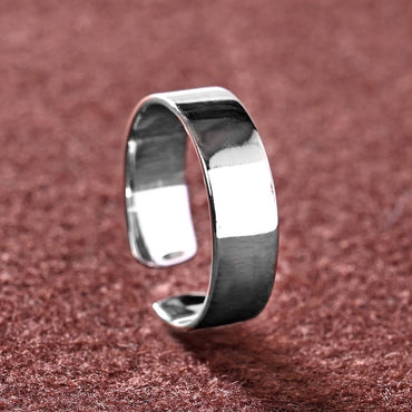 CLARA Pure 925 Sterling Silver Broad Finger Ring 