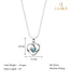 CLARA 925 Sterling Silver Heart Pendant Chain Necklace 