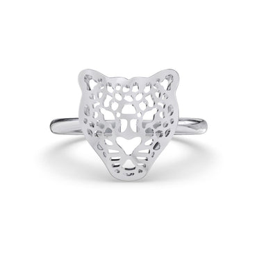 CLARA Pure 925 Sterling Silver Panther Finger Ring 